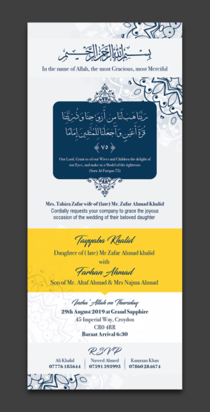 Invitation Design by Titan Solbiz for this project | Design: #21975366