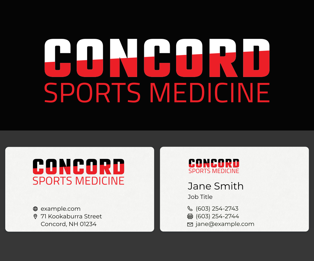 Logo Design by Thorsten W. for Concord Sports Medicine | Design #22009940