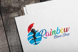Logo Design by Fahad for Rainbow Blues Shop | Design: #21963989
