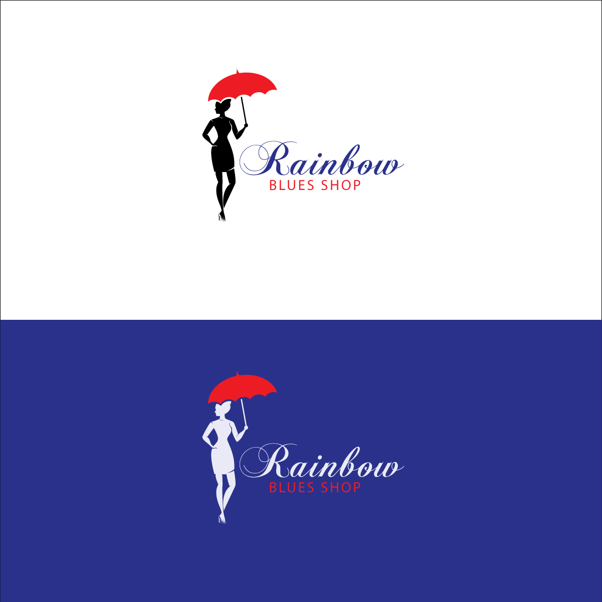 Logo Design by Graphic Bricks for Rainbow Blues Shop | Design #21966485