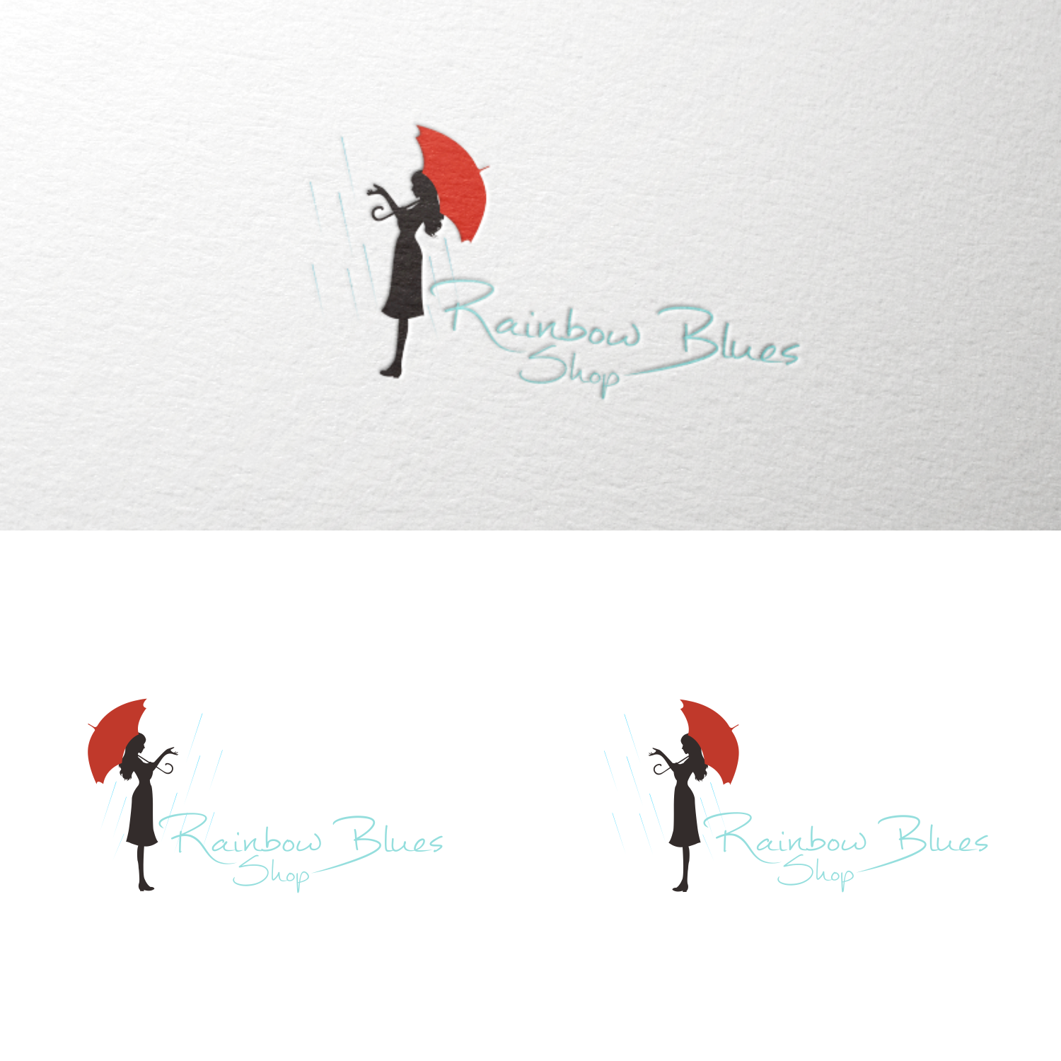 Logo Design by sinau_nggambar for Rainbow Blues Shop | Design #21963339