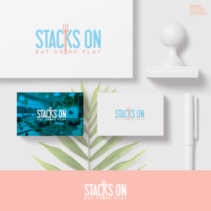 Stacks On Eat Drink Play | Logo Design by step forward 2