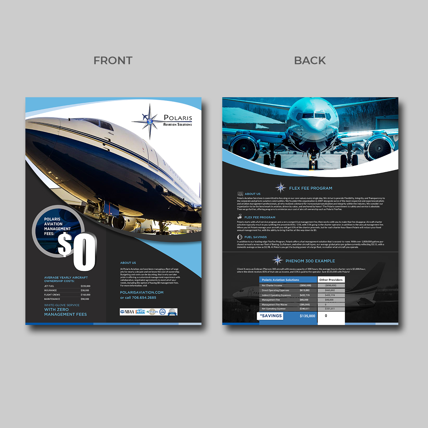 Flyer Design by Art Scenario for Polaris Aviation Solutions  | Design #22058009