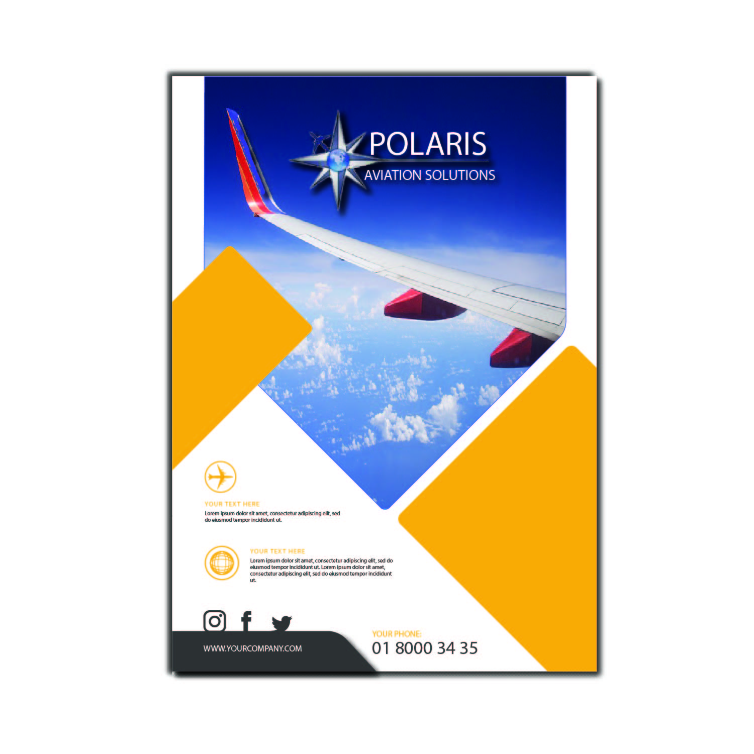 Flyer-Design von waqas 17 für Polaris Aviation Solutions  | Design #21995265