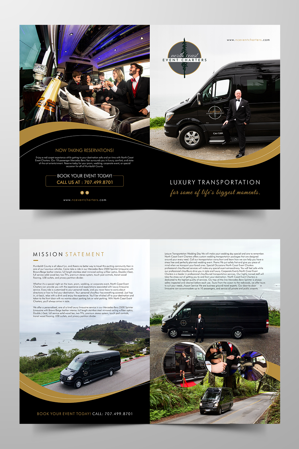 Brochure Design by ecorokerz for North Coast Event Charters  | Design #21970548