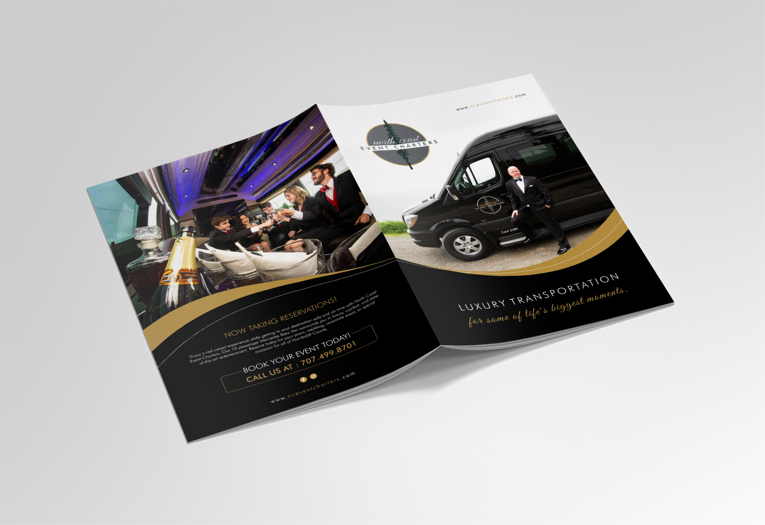 Brochure Design by ecorokerz for North Coast Event Charters  | Design #21970549