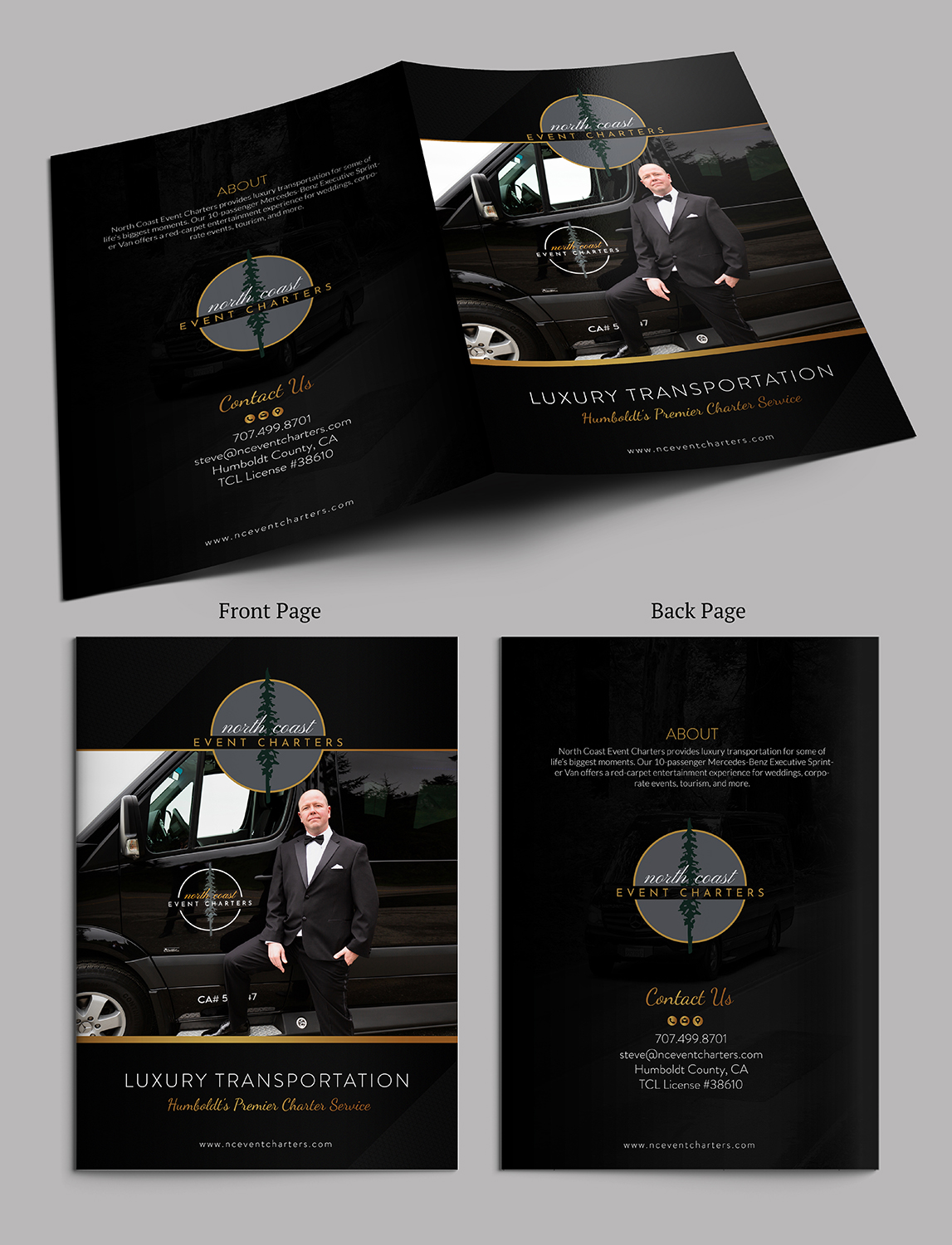 Diseño de Brochure por SAI DESIGNS para North Coast Event Charters  | Diseño #21975492