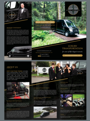 North Coast Event Charters is excited to bring you Humboldt County’s Premier luxury limousine ser... | Broschüren-Design von BLUE WINGS