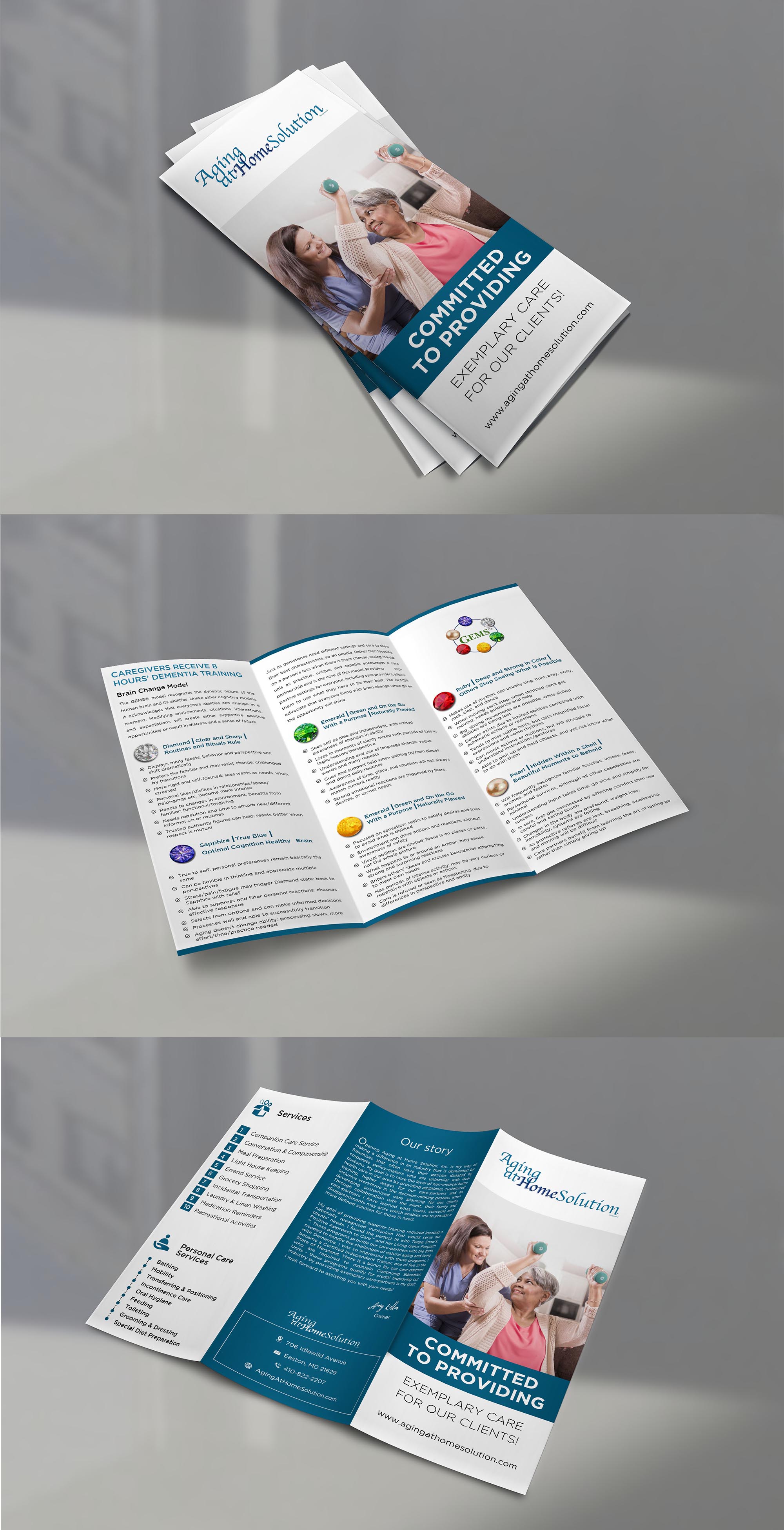 Brochure Design by debdesign for Aging at Home Solution | Design #21980562