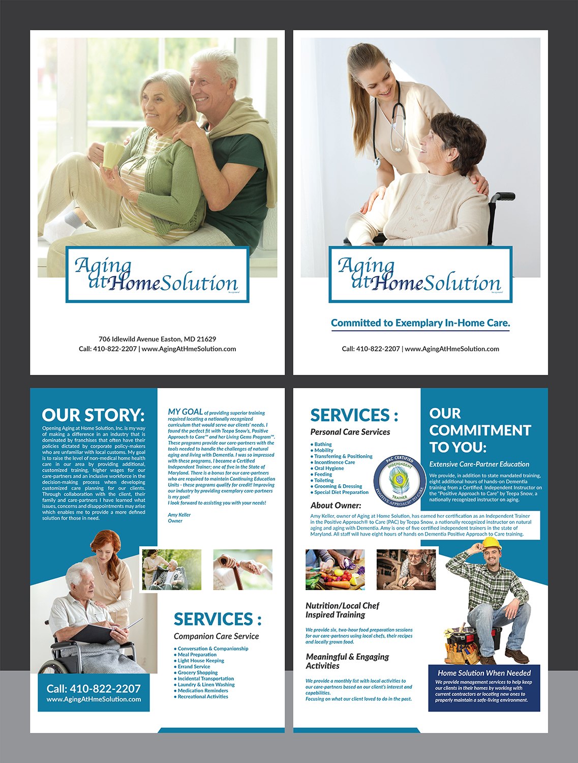 Brochure Design by Deziners Zone for Aging at Home Solution | Design #21978812