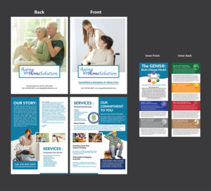 Brochure Design by Deziners Zone for Aging at Home Solution | Design: #21978813