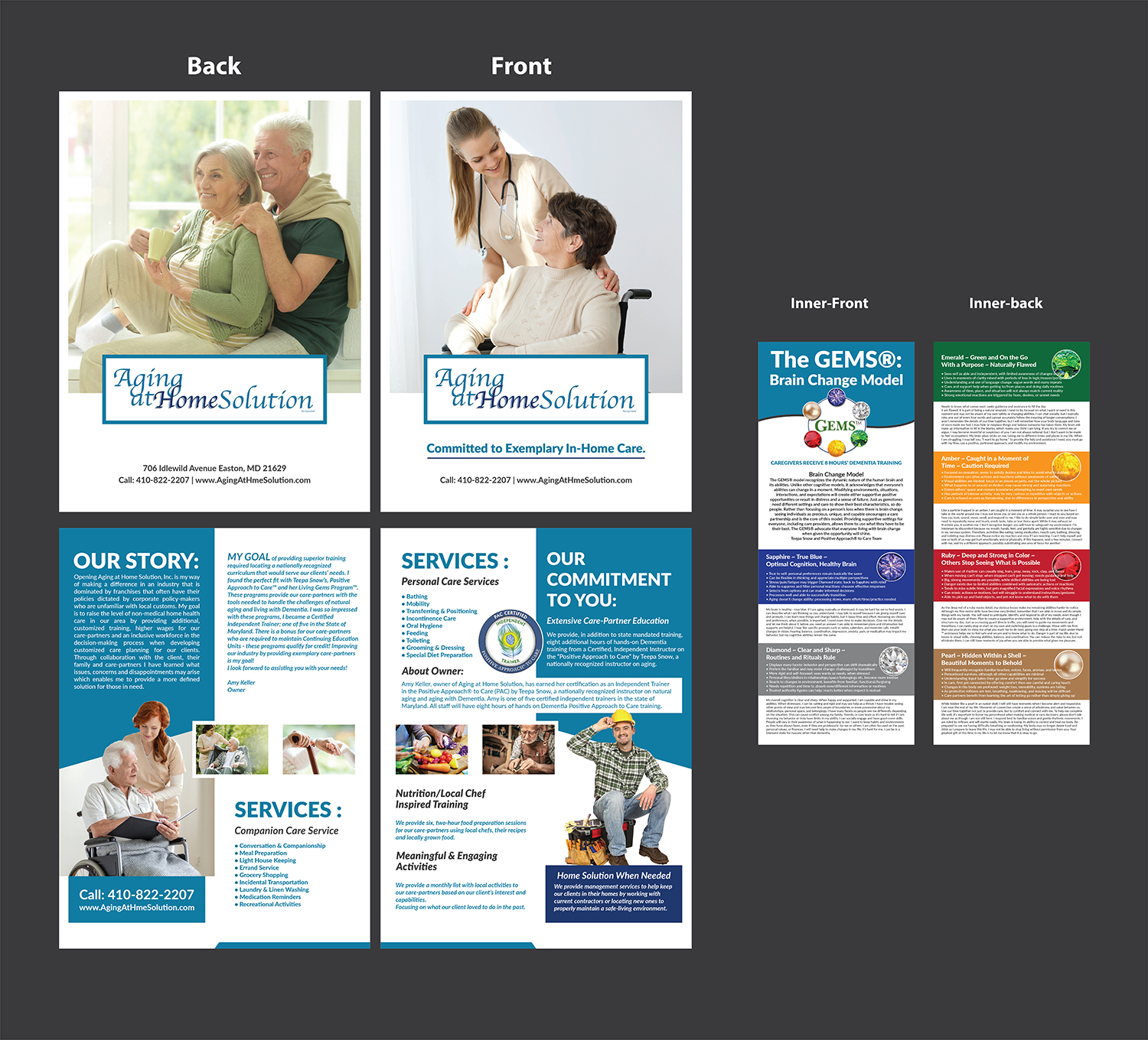 Brochure Design by Deziners Zone for Aging at Home Solution | Design #21979998
