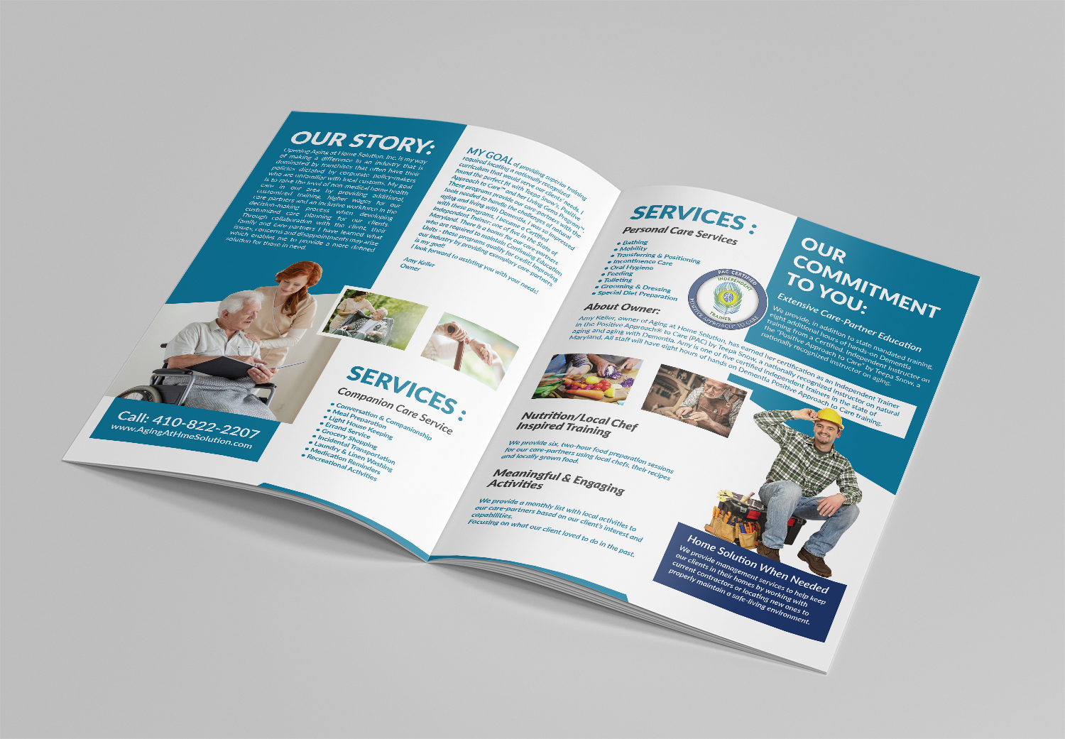 Brochure Design by Deziners Zone for Aging at Home Solution | Design #21980004