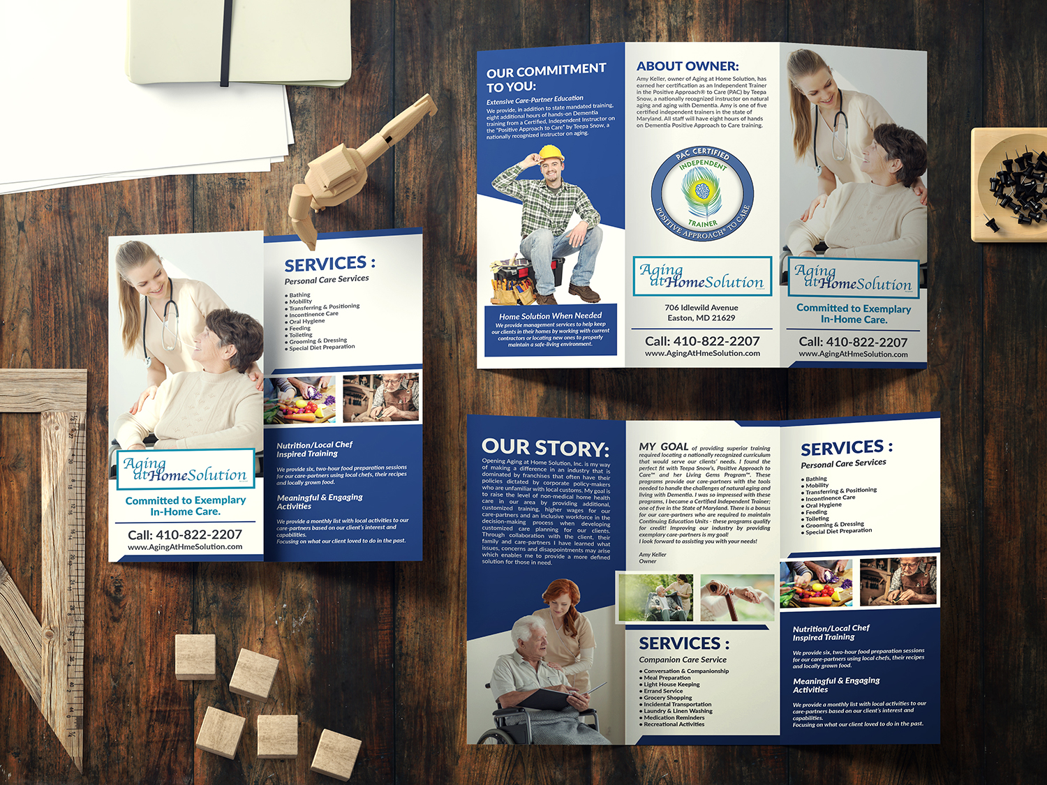Brochure Design by Deziners Zone for Aging at Home Solution | Design #21998925