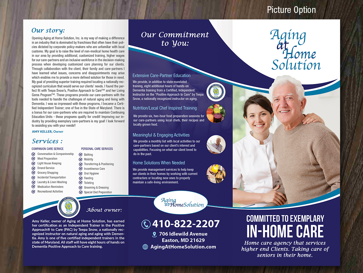 Brochure Design by innovative earth for Aging at Home Solution | Design #21995710