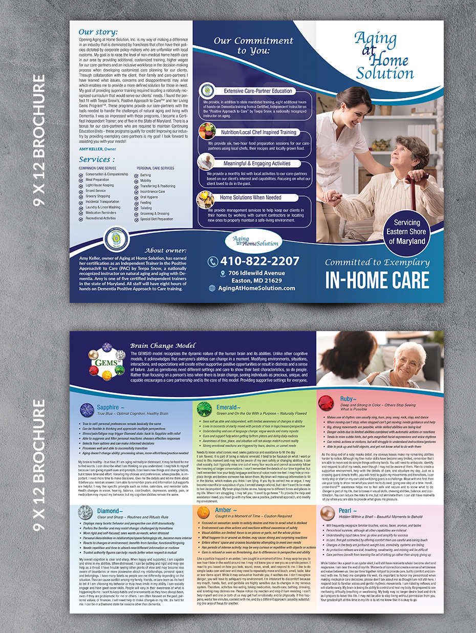 Brochure Design by innovative earth for Aging at Home Solution | Design #22026583