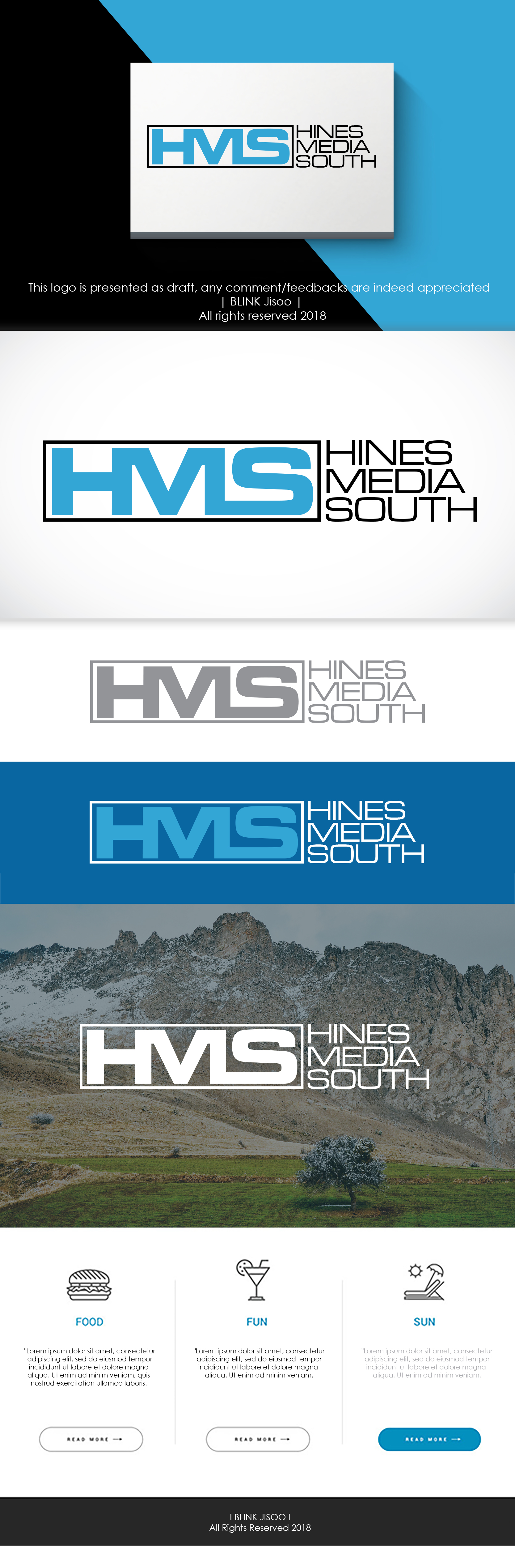 Logo Design by Riv. for Hines Media South | Design #21976686