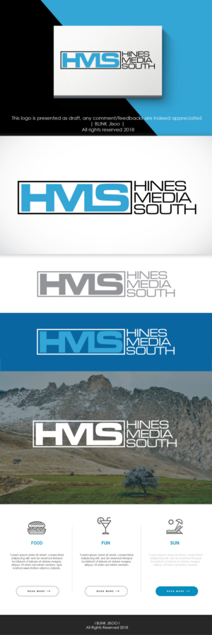 Hines Media South | Logo Design by Riv.