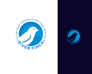 River Finch - Custom Products and Gifts | Diseño de Logo por Djamdesign
