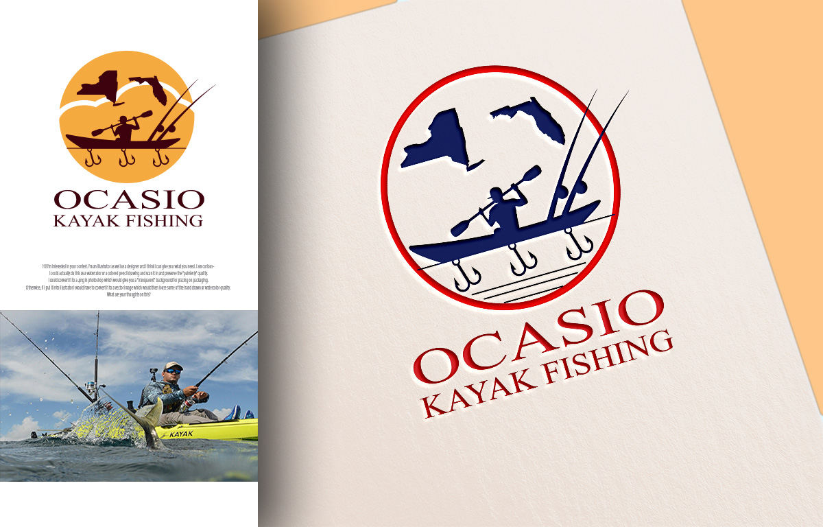Diseño de Logo por Wonderful design para Ocasio Kayak Fishing | Diseño #21976264