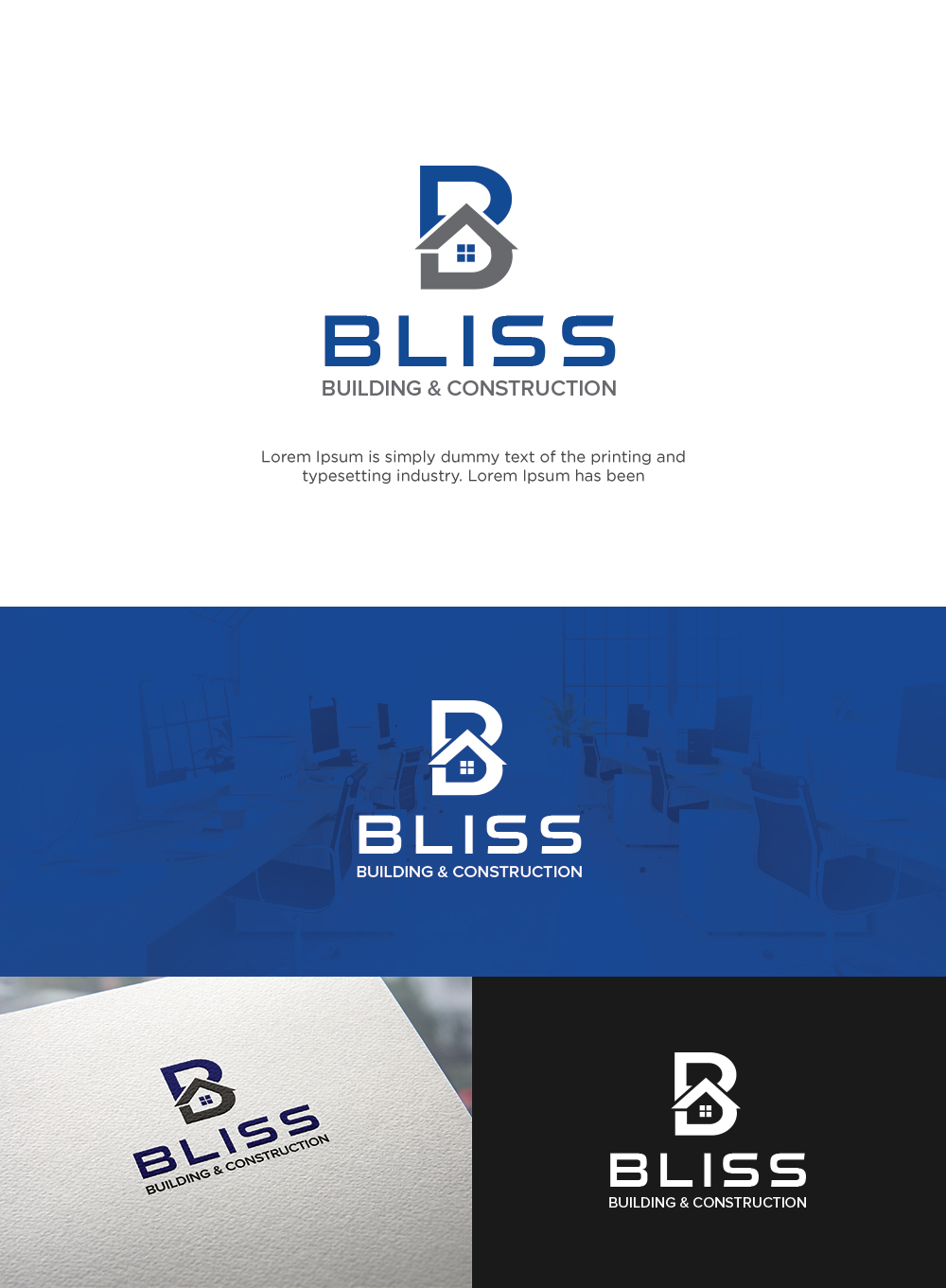 Logo Design by luthfanajah 2 for Bliss Building & Construction  | Design #22044194