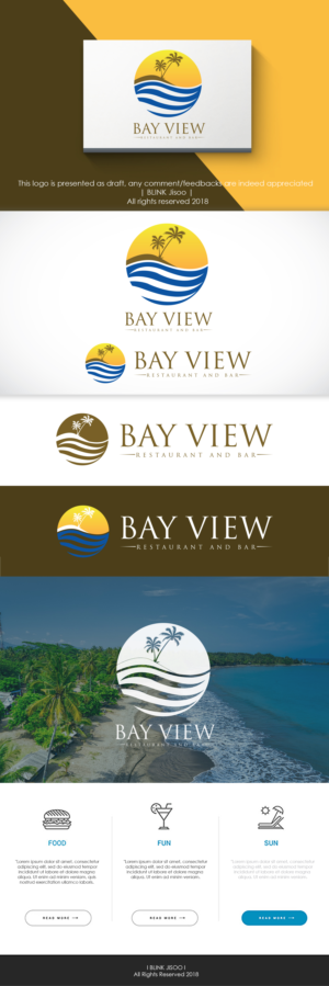Bay View Restaurant and Bar | Logo Design by Riv.