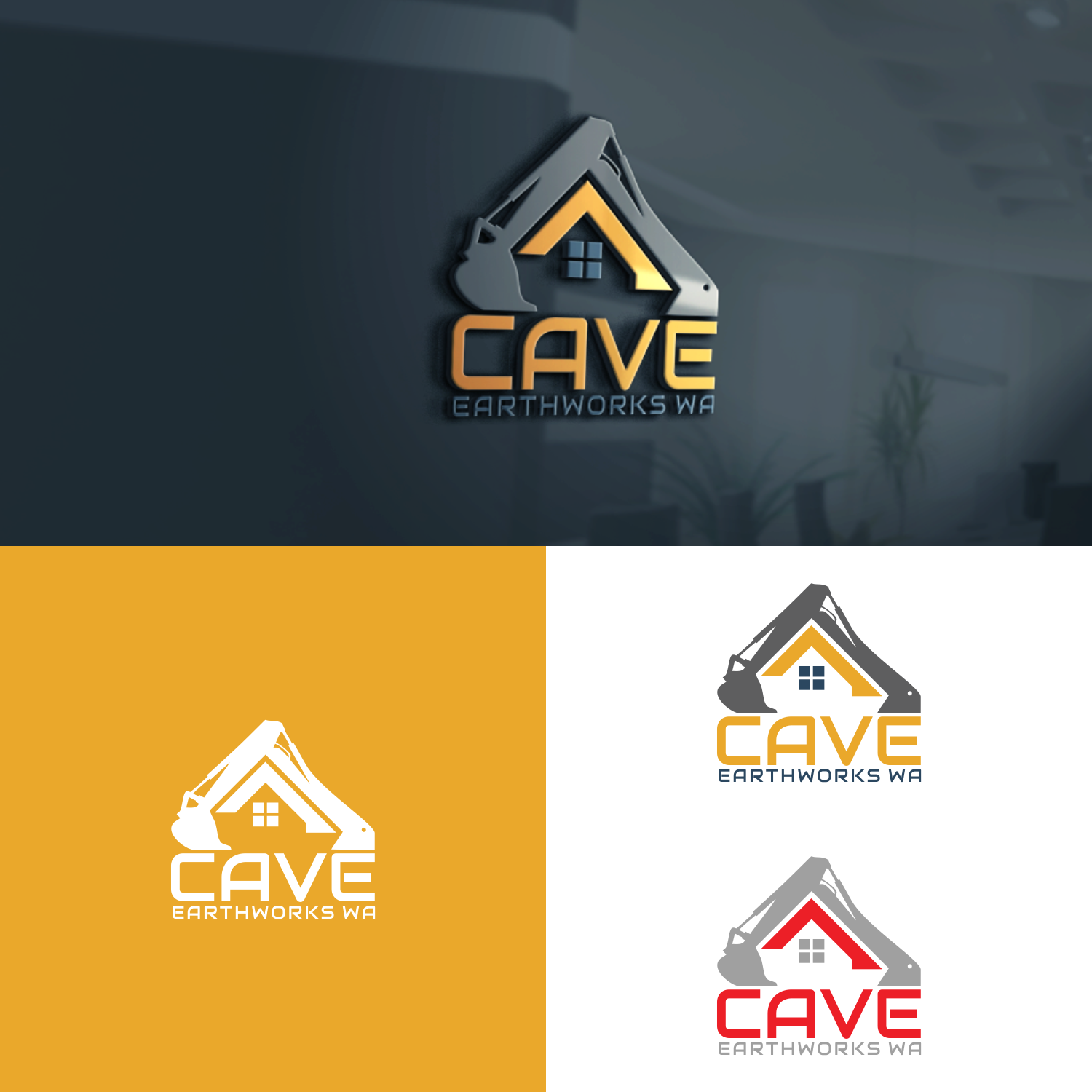 Logo-Design von sinau_nggambar für Cave Earthworks Wa | Design #21989269