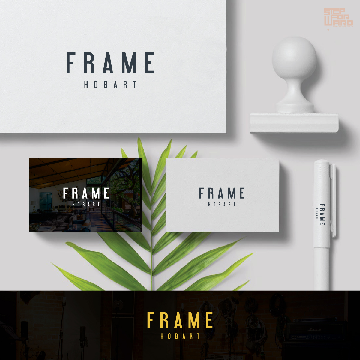 Logo Design by step forward 2 for Frame Hobart | Design #22005747