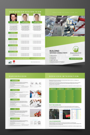 Brochure for Enginuity, will be used to hand out to clients. | Diseño de Brochure por ecorokerz