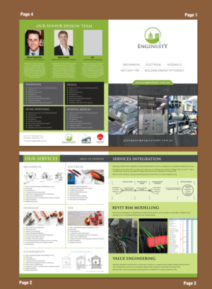Brochure for Enginuity, will be used to hand out to clients. | Diseño de Brochure por meet007