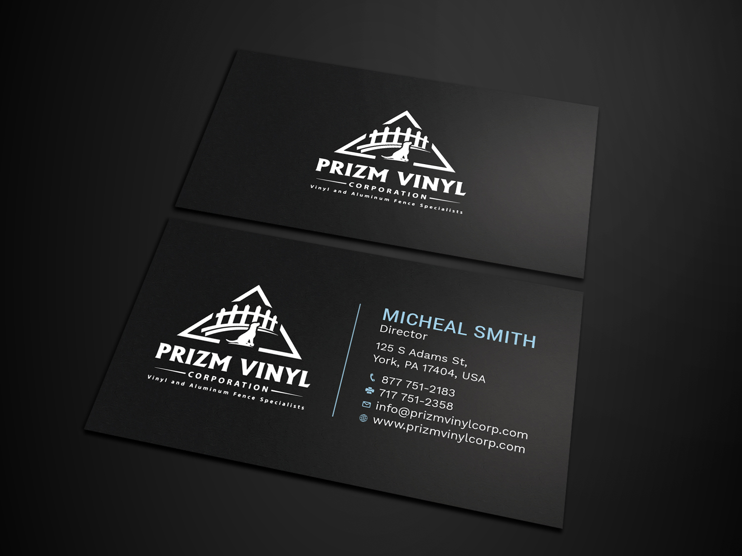 Visitenkarten-Design von Tripti Ranjan Gain für Prizm Vinyl Corporation | Design #21996139