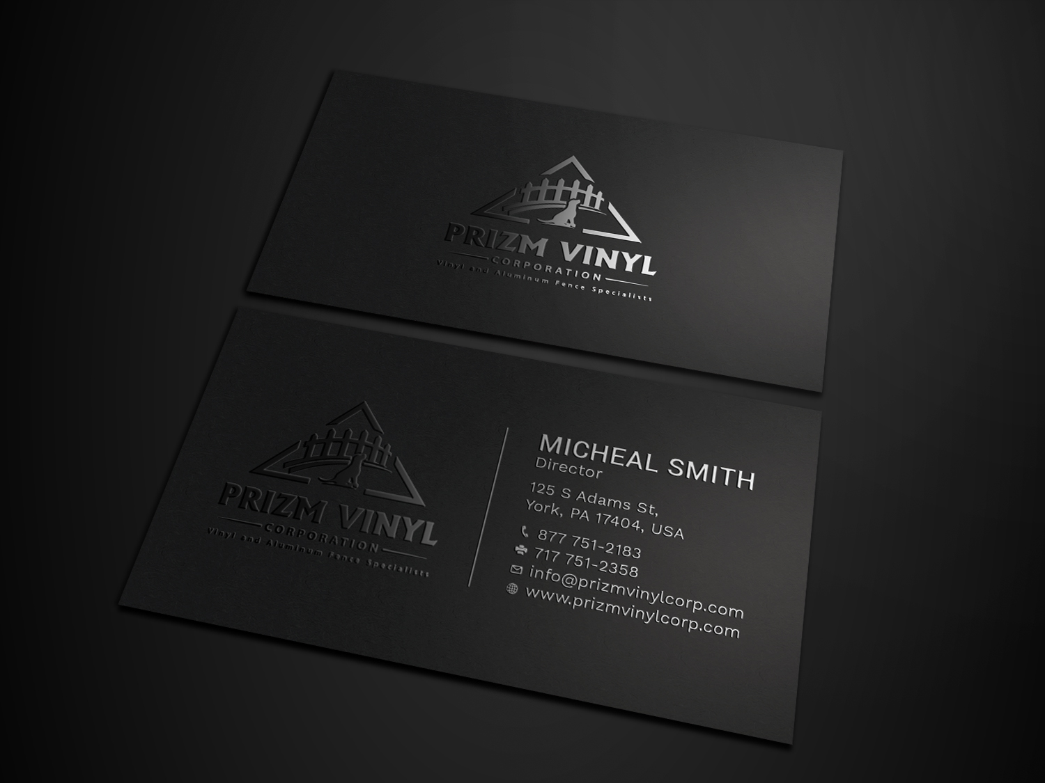 Visitenkarten-Design von Tripti Ranjan Gain für Prizm Vinyl Corporation | Design #21996140