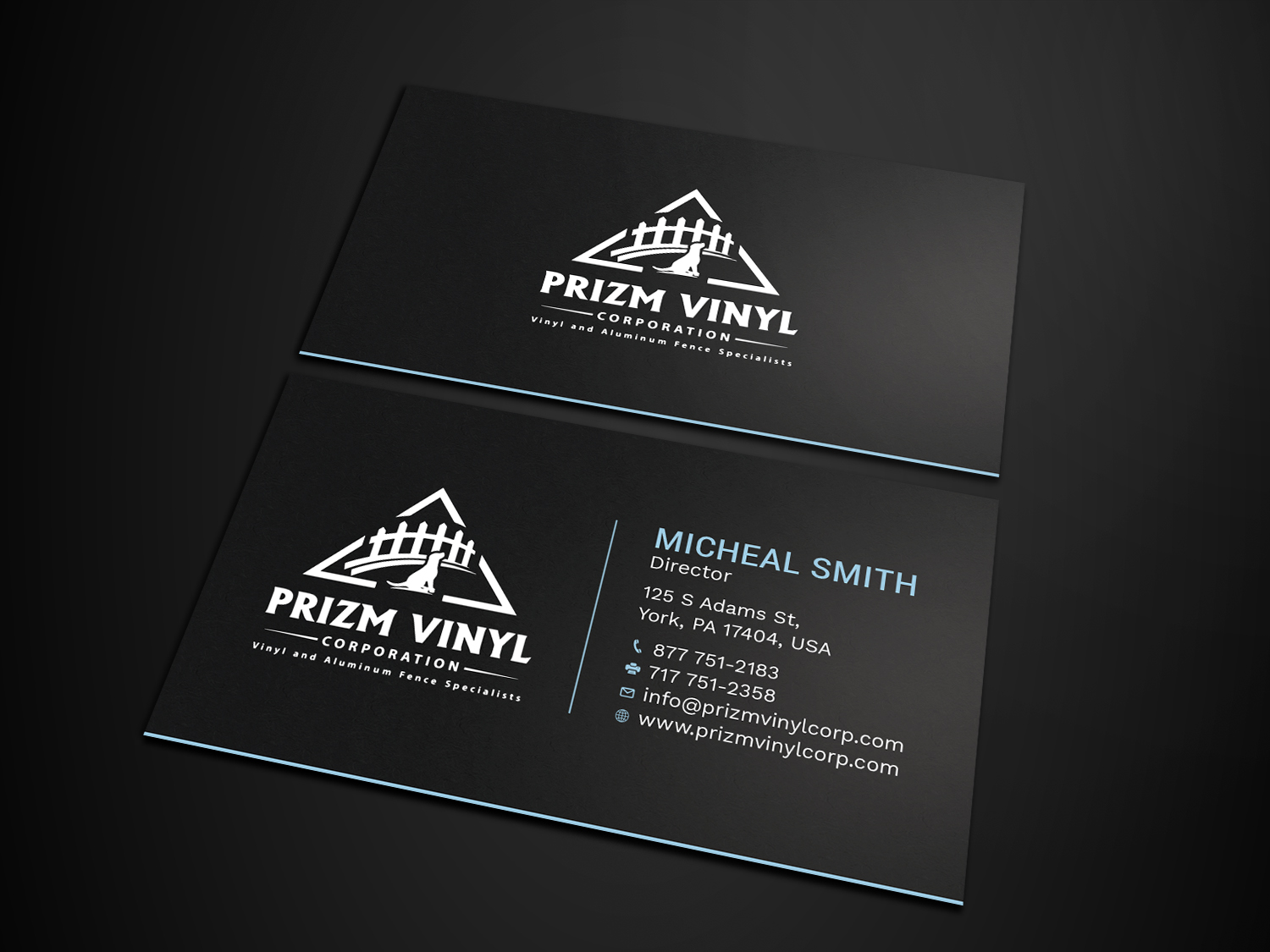 Visitenkarten-Design von Tripti Ranjan Gain für Prizm Vinyl Corporation | Design #21996142
