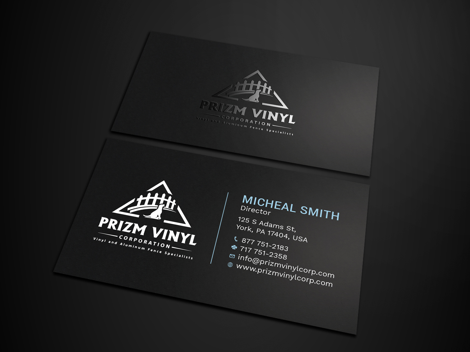 Business Card Design by Tripti Ranjan Gain for Prizm Vinyl Corporation | Design #21996143