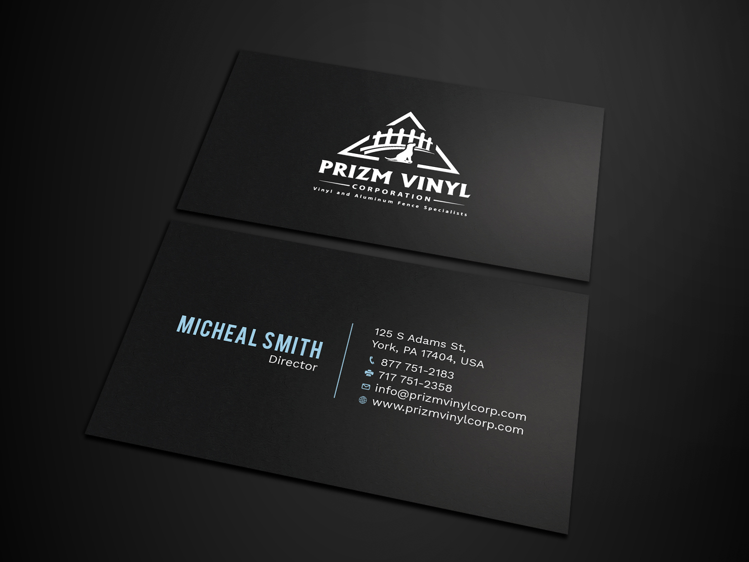 Visitenkarten-Design von Tripti Ranjan Gain für Prizm Vinyl Corporation | Design #21996146