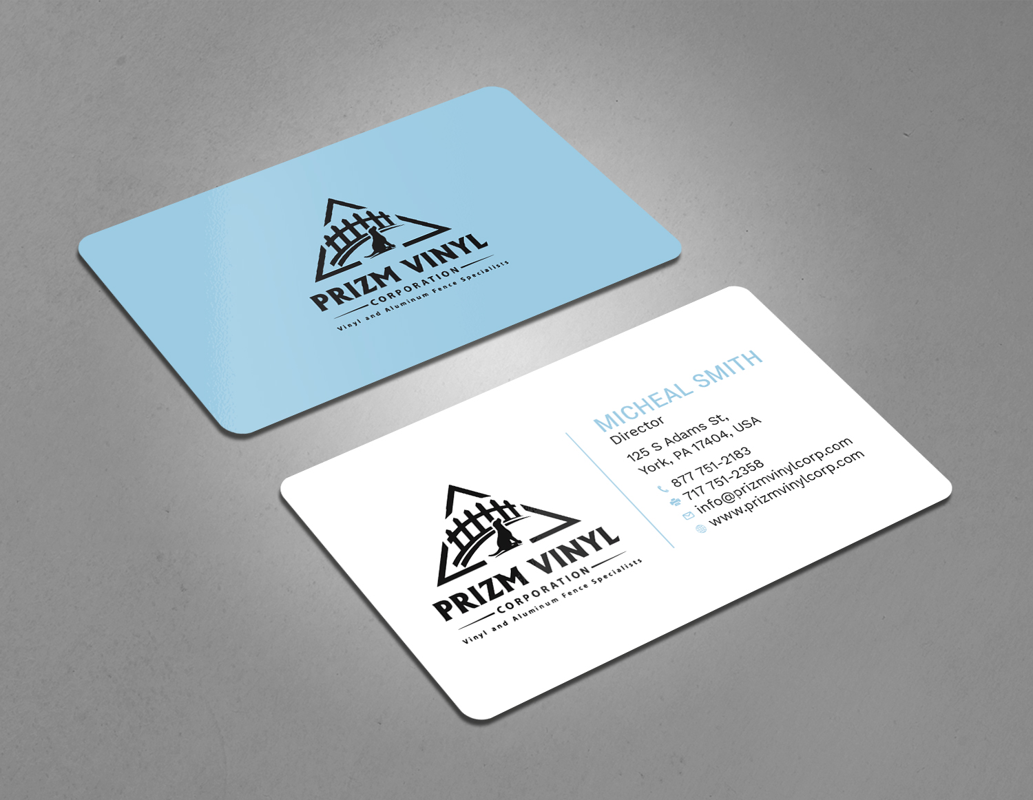 Business Card Design by Tripti Ranjan Gain for Prizm Vinyl Corporation | Design #21996150