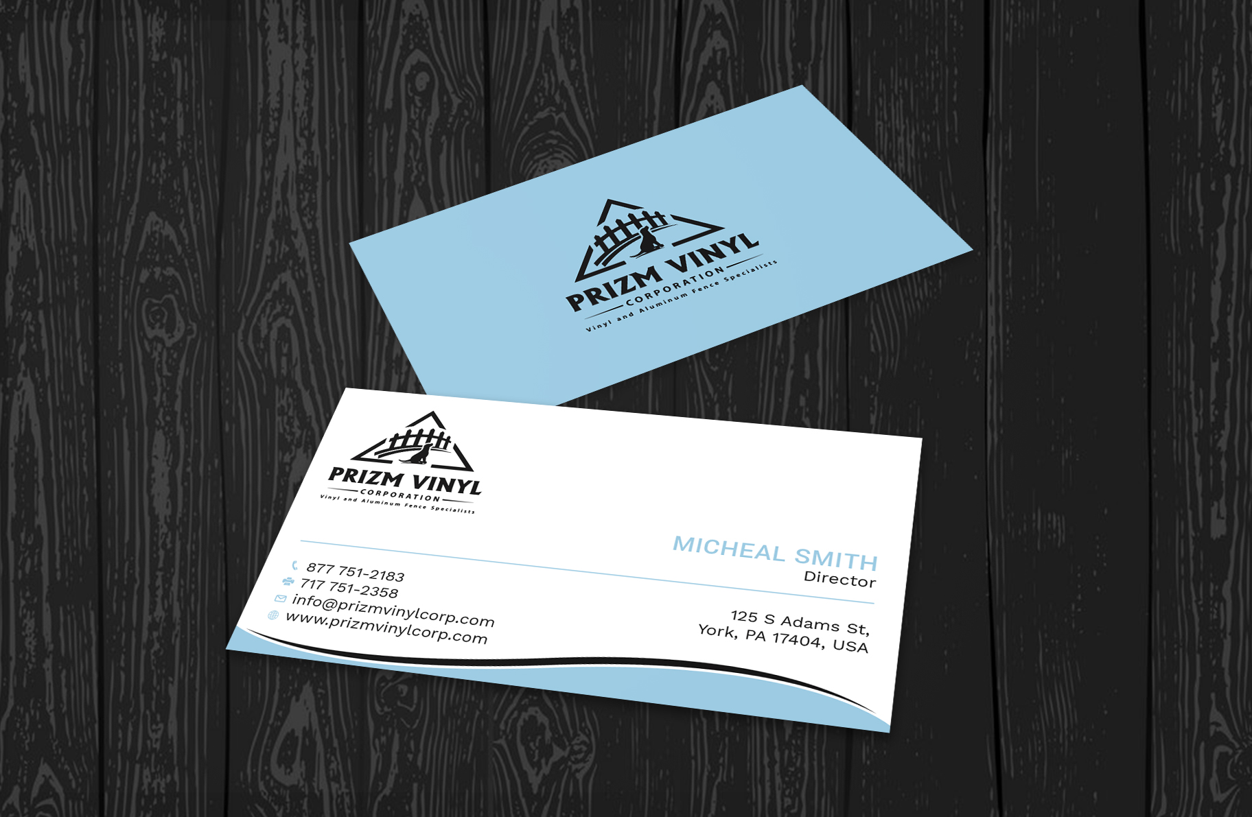 Business Card Design by Tripti Ranjan Gain for Prizm Vinyl Corporation | Design #21996152