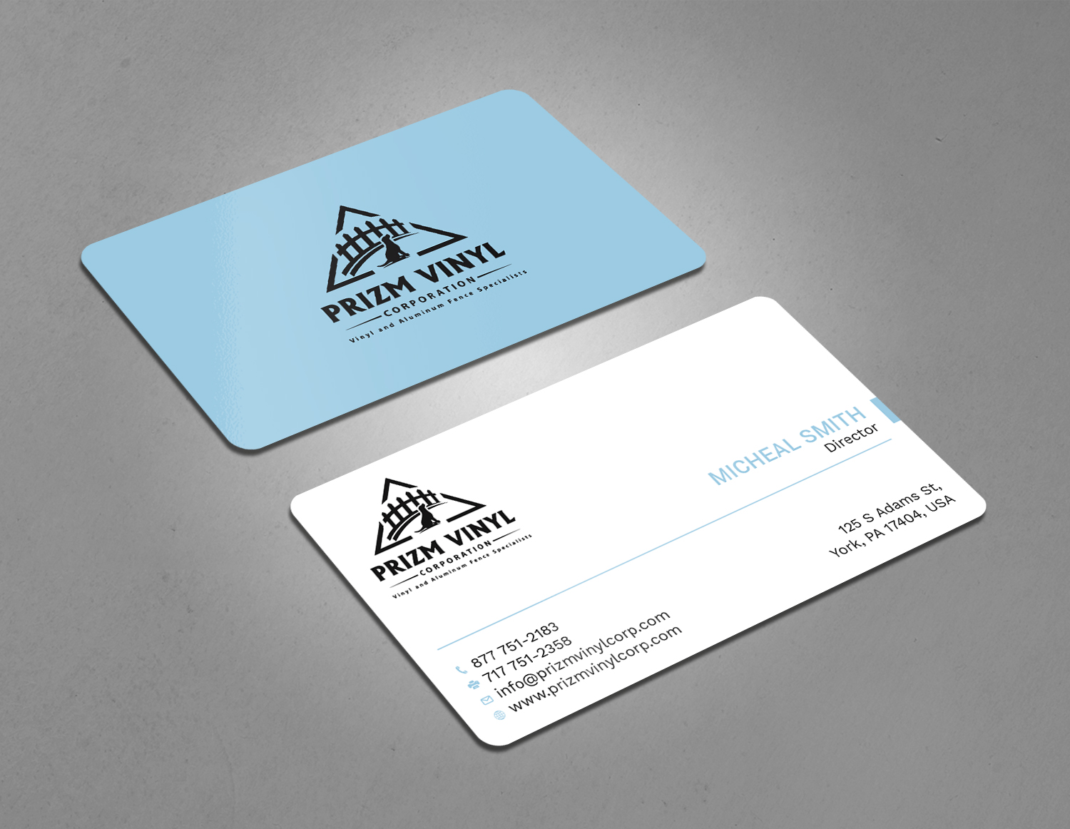 Business Card Design by Tripti Ranjan Gain for Prizm Vinyl Corporation | Design #21996153