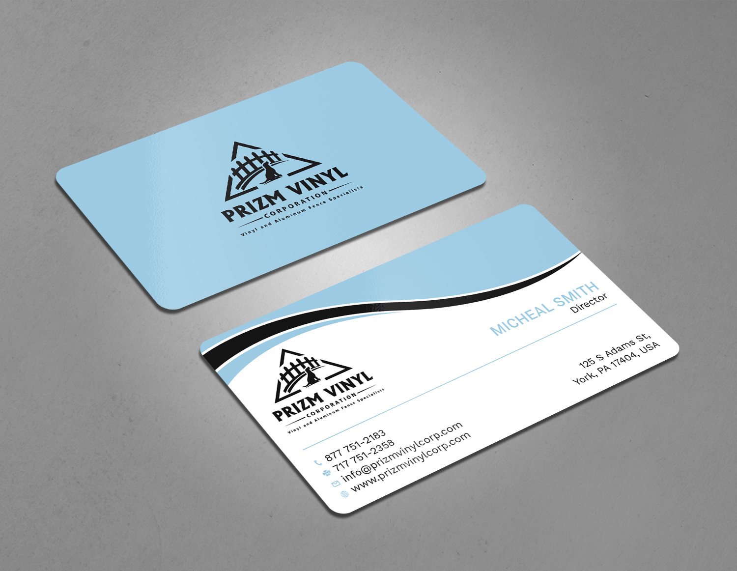 Business Card Design by Tripti Ranjan Gain for Prizm Vinyl Corporation | Design #21996164