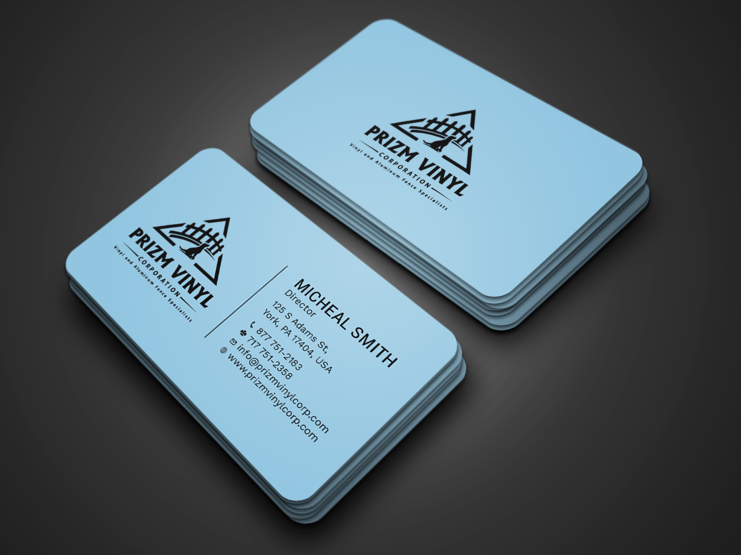 Business Card Design by Tripti Ranjan Gain for Prizm Vinyl Corporation | Design #21996171
