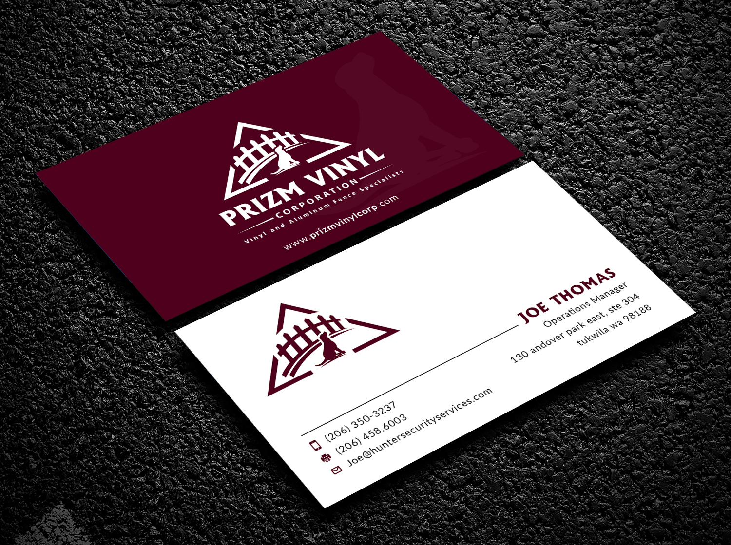 Business Card Design by Bold Pixels for Prizm Vinyl Corporation | Design #21995882