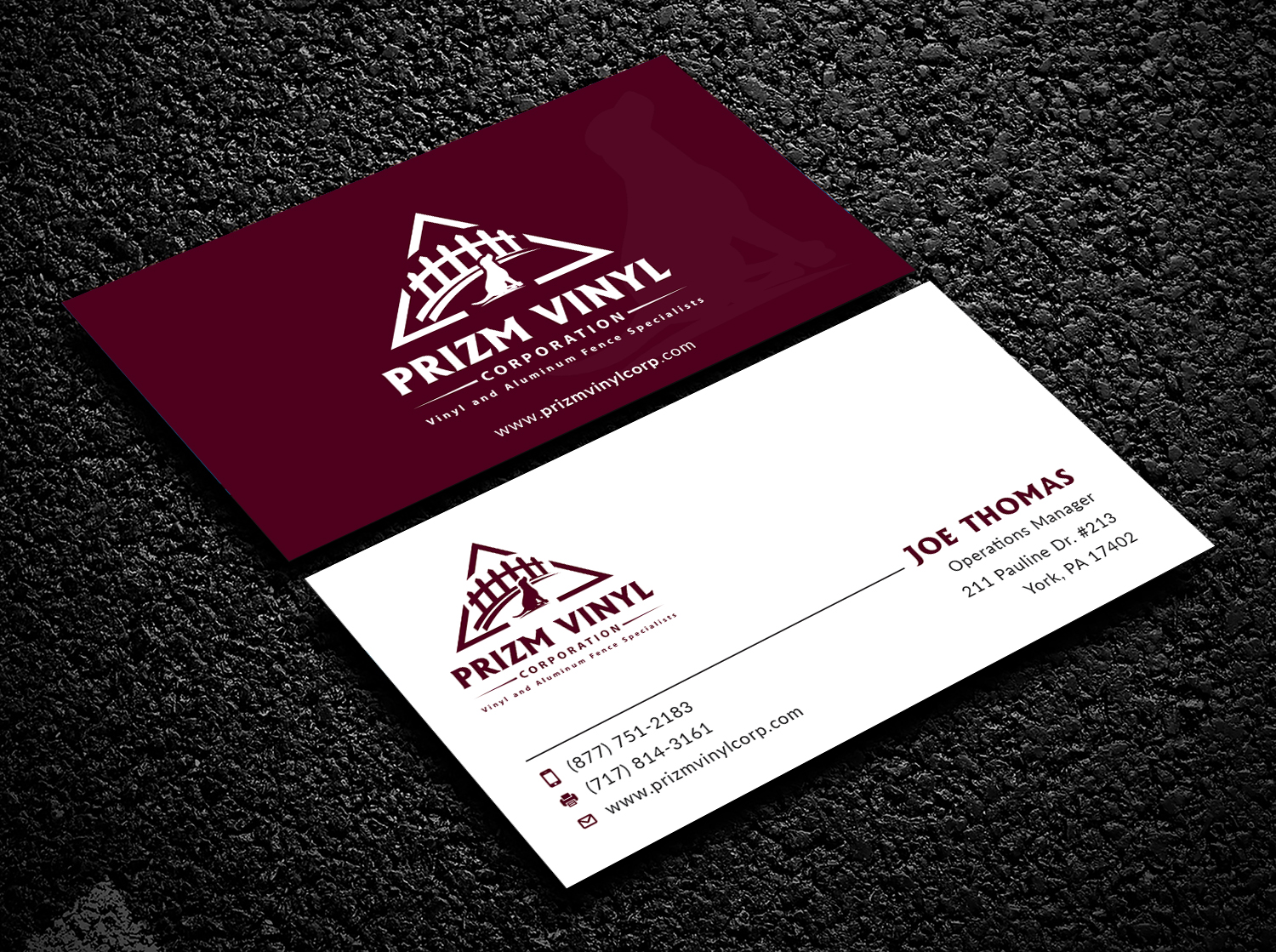 Business Card Design by Bold Pixels for Prizm Vinyl Corporation | Design #21995883