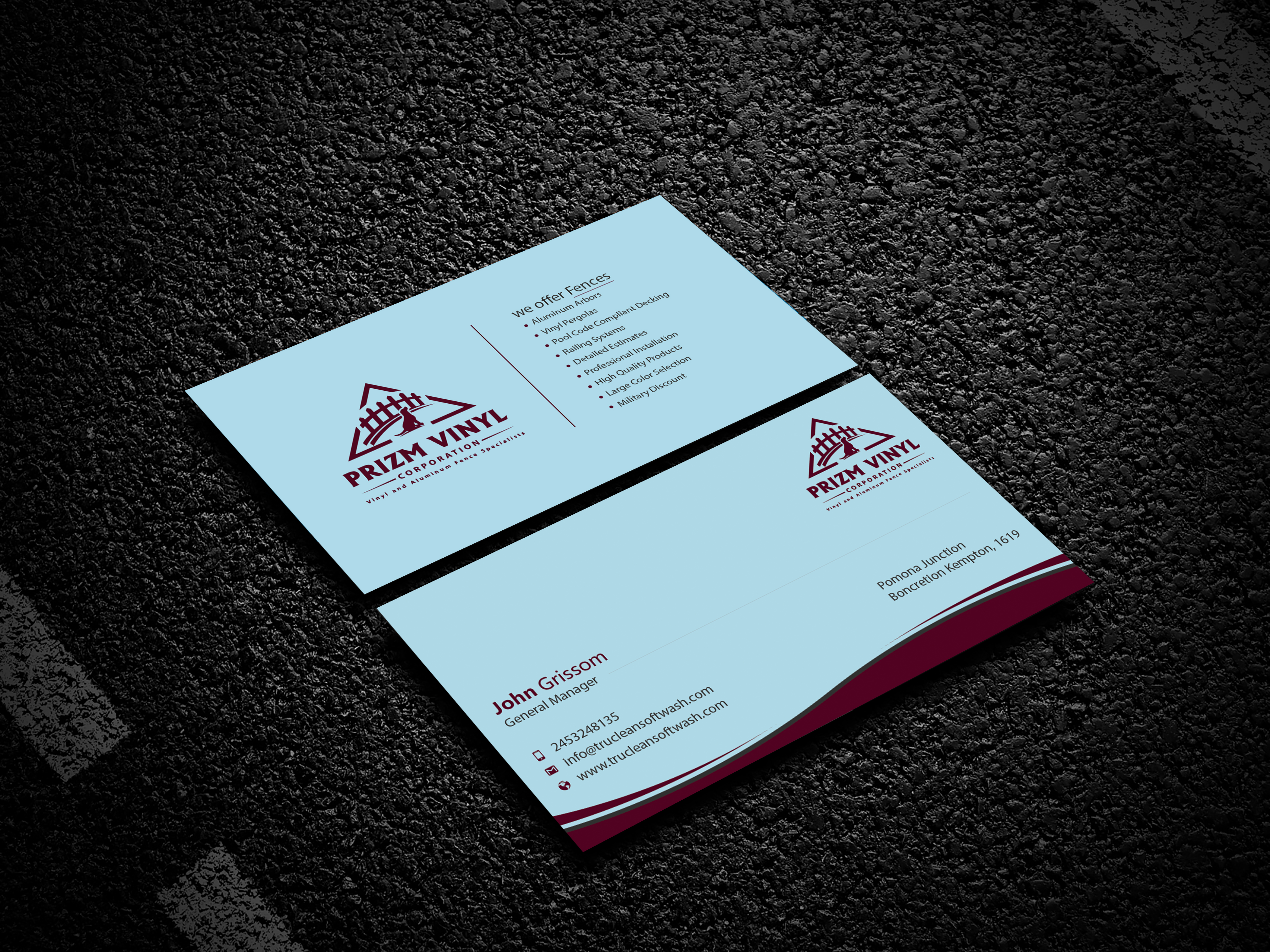 Business Card Design by Uttom 2 for Prizm Vinyl Corporation | Design #21997136