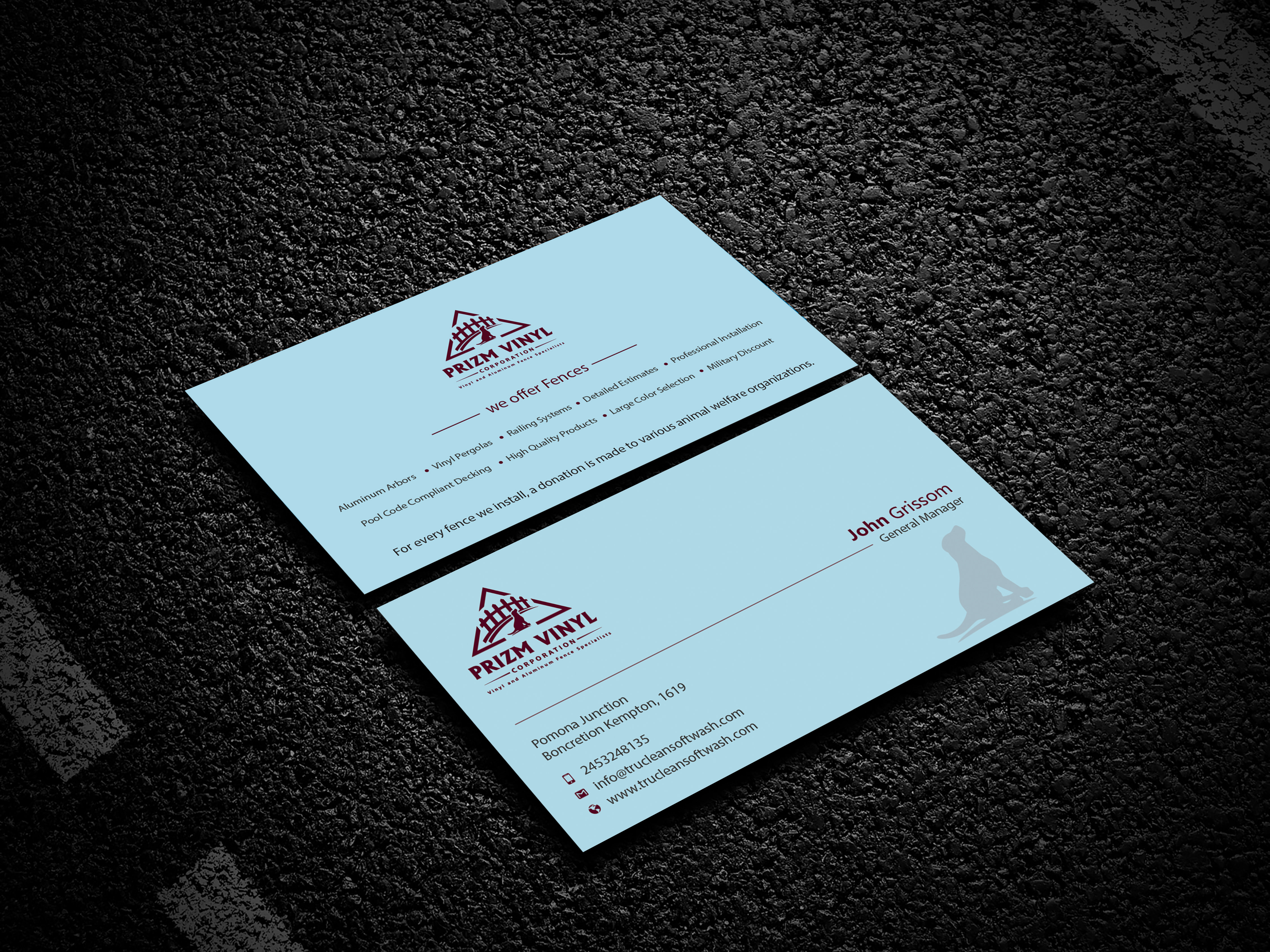 Business Card Design by Uttom 2 for Prizm Vinyl Corporation | Design #21997220