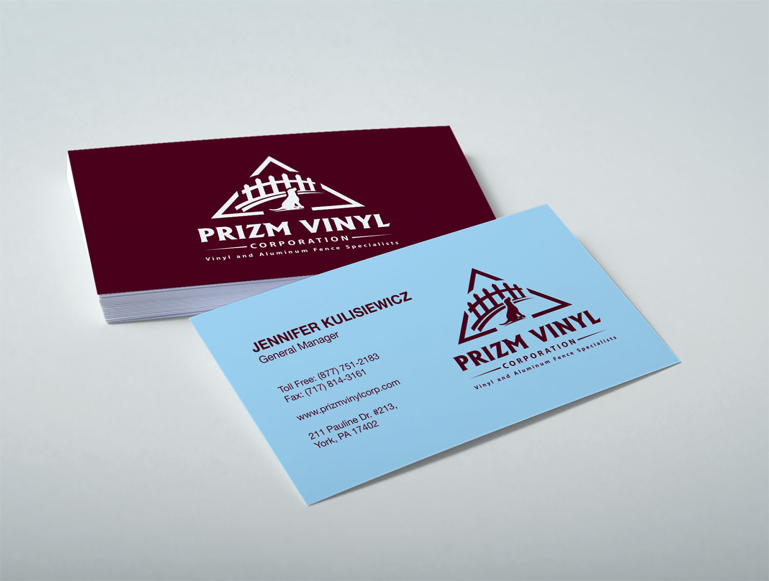 Business Card Design by logodentity for Prizm Vinyl Corporation | Design #21993746
