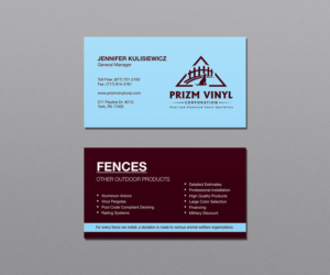 Visitenkarten-Design von logodentity für Prizm Vinyl Corporation | Design: #21994230