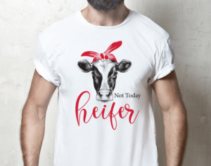 Funny cow T-shirt with funny quote | Diseño de Camiseta por codeuridea