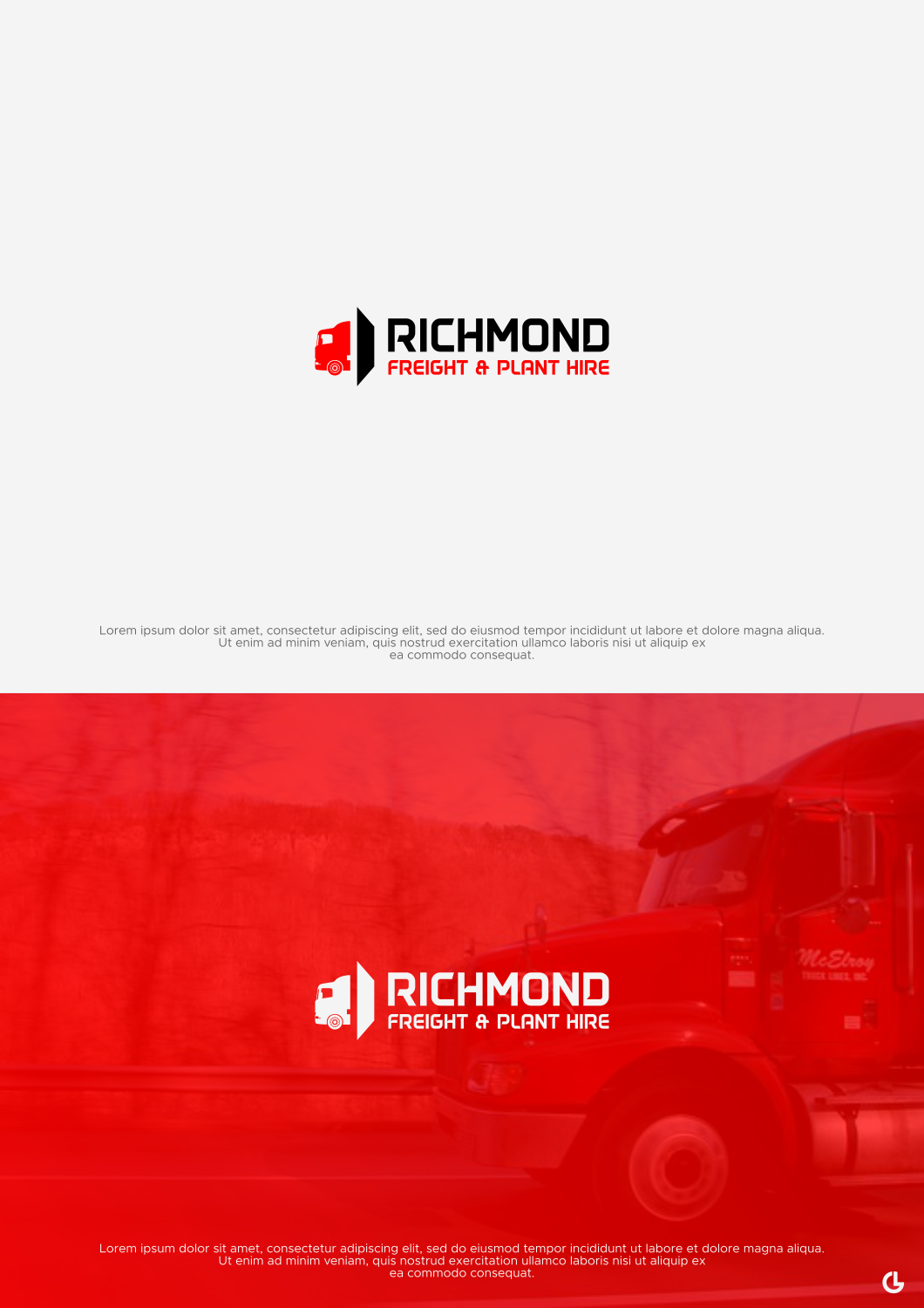 Logo Design by RICKY.T for Richmond Freight & Plant Hire Pty Ltd  | Design #22117047