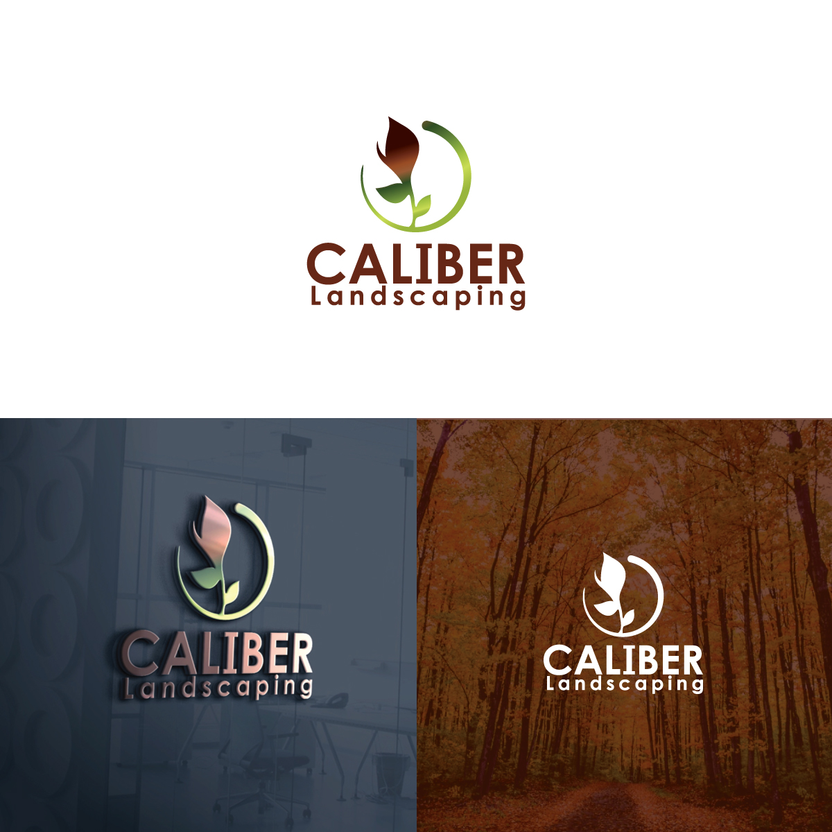 Logo Design by brand maker for CALIBER Landscaping | Design #22006701