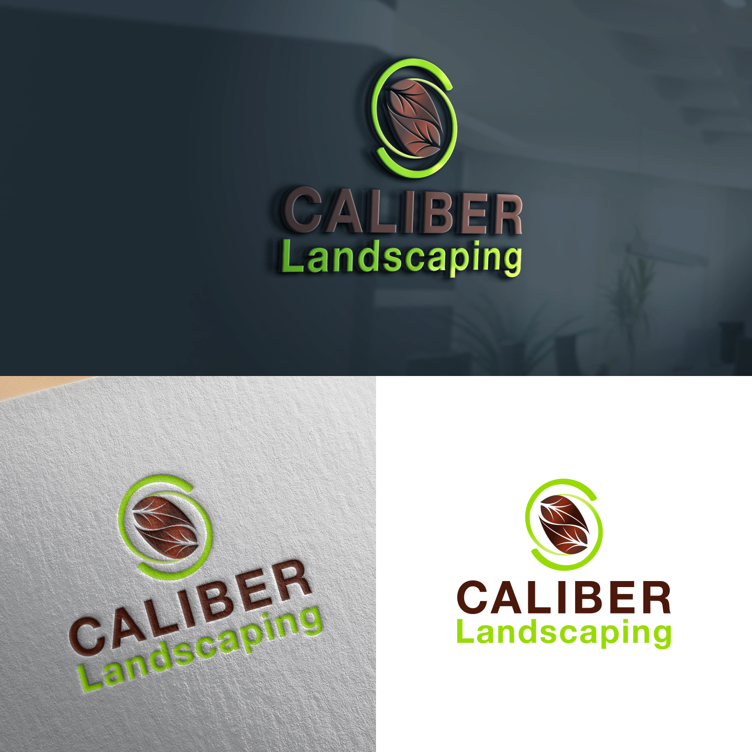 Logo Design by suthita 2 for CALIBER Landscaping | Design #22000676
